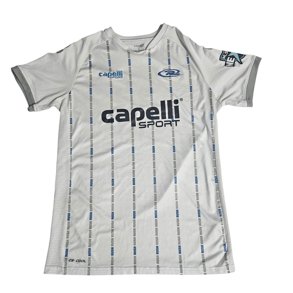 Capelli Sport Rush Soccer Jersey White Blue Mens Small MLS NEXT Number 9 Shirt